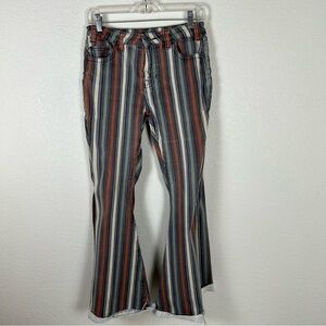 Rock & Roll Women Sz 27x30 High Rise Cowgirl Rodeo Boho Hippie raw cropped jeans